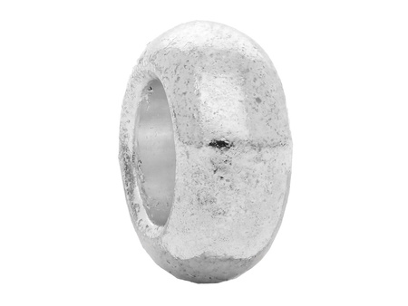 Oponka / przekładka / 9x5mm / jasny srebrny / otwór 5.5mm / 8szt