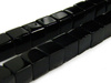 Koraliki szklane ,czarne  / kostka / 10mm / wielkość otworu 1mm / 30szt