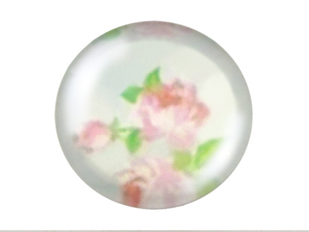 Kaboszony szklane z grafiką, K20 PT1097 / błękitno-różowy / 20mm / 2szt