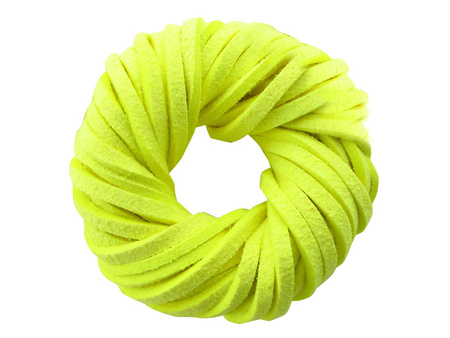 Rzemień ekologiczny, zamszowy 3x1.5mm / żółty, neonowy / 95cm