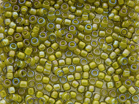 TOHO™ / Round 8/0 / Inside Color Black Diamond / Opaque Yellow / 10g / ~410szt