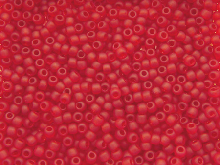 TOHO™ / Round 8/0 / Transparent-Frosted / Siam Ruby / 10g / ~410szt