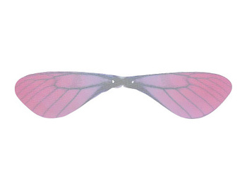 Skrzydła ważki / z organzy / 85x18mm / amarantowy / 4szt