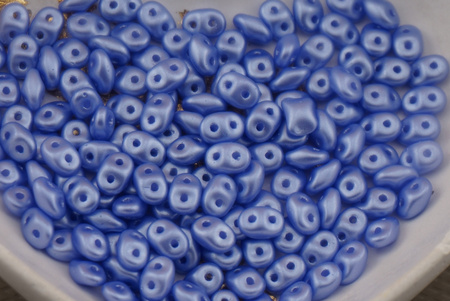 SuperDuo™ / 2.5x5mm / Pearl Coat - Sky Blue / 10g