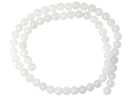 Jadeit / kula / 6mm / biały / sznur / 60szt