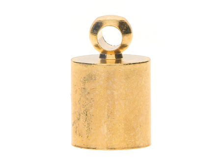 Końcówki do wklejania / okrągłe / miedź / 10x6x6mm / KC Gold / otwór 5.5mm / 12szt