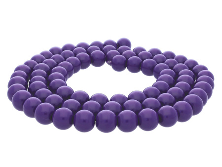 Koraliki powlekane / fioletowy / kula / 8mm / otwór 1mm / 1 sznur / 107 koralików