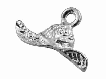 Kapelusz, zawieszka ozdobna/ kolor srebrny / 10x16mm / otwór 1mm / 1 sztuka