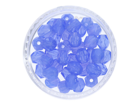 Firepolish™ / 3mm / Milky / Sapphire / 40szt