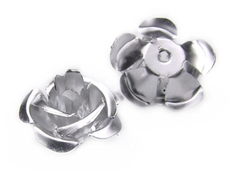 Róża ozdobna / miedziana / błyszcząca / 16x9mm / 18szt
