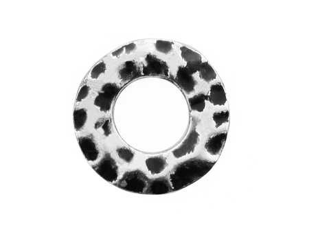 Łącznik koło w centki 22mm / kolor srebrny / otwór 10.0mm / 2szt