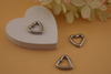 Karabińczyk serce/ stal chirurgiczna / 14x14mm / srebrny / 1szt