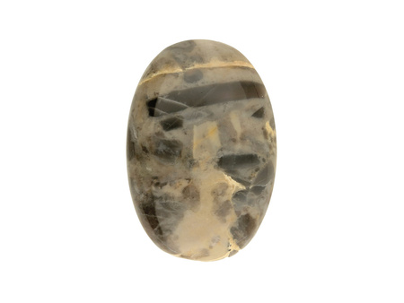 Jaspis picasso / kaboszon / klasa AAA / 31x21x6mm / czarny, szary, beżowy / 1szt