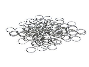 Kółeczka montażowe / pojedyncze / stal nierdzewna / 6mm / kolor srebrny / drut 0.8mm / 30szt