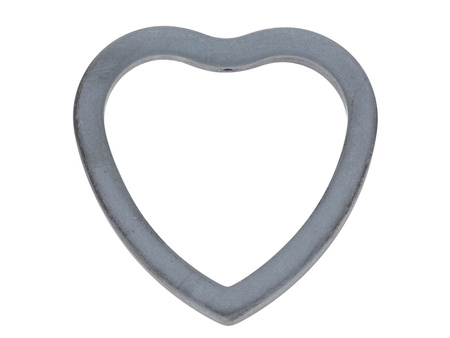 Hematyt / matowy / serce / zawieszka / 34x34x4mm / Classic Black / 1szt