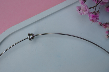 Baza naszyjnika / stal chirurgiczna / srebrny / 15cm / 1szt