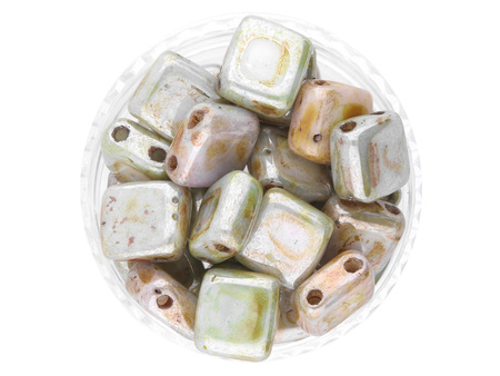 CZECHMATES™ / Tile Bead / 6mm / Opaque-Ultra Luster / Green / 30szt