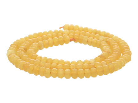 Agat / oponka fasetowana / 3x4mm / mango / 132szt