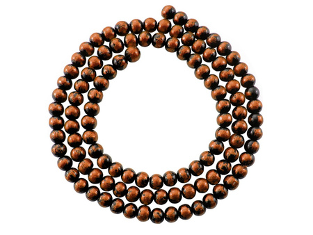 Koraliki Cosmic™ kula 8mm / pomarańczowy, czarny / otwór 1mm / 1 sznur / 110 koralików