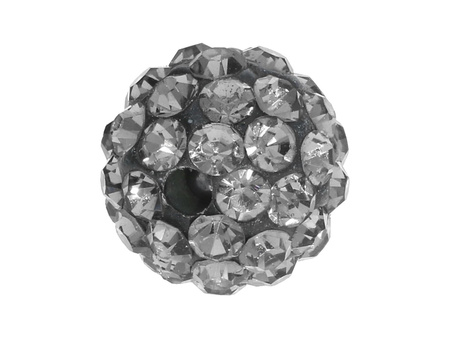 Discoteque™ / kula / 10mm / 56 cyrkonii / Black Diamond / 2szt