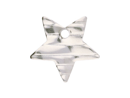 Gwiazdka falowana / zawieszka / stal chirurgiczna / 12mm / srebrny / 1szt
