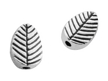 Przekładka listek 8x5mm / kolor srebrny / otwór 1.3mm / 10szt