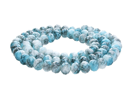 Candy™ / rondelle / 8x10mm / niebiesko-szary / 84szt