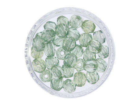 Firepolish™ / 4mm / Luster Transparent / Lt. Green / 40szt