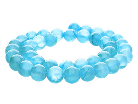 Jadeit transparentny / kula / 12mm / lazurowy / 34szt