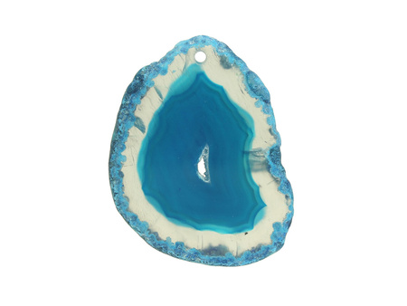 Agat / zawieszka / plaster nieregularny / 48x38mm / niebieski / 1szt