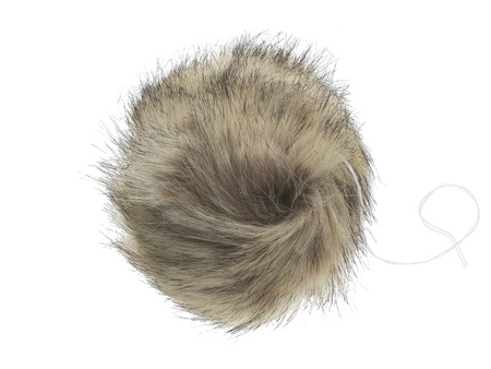 Pompon / 100% poliester / beżowy / 12cm / 1szt