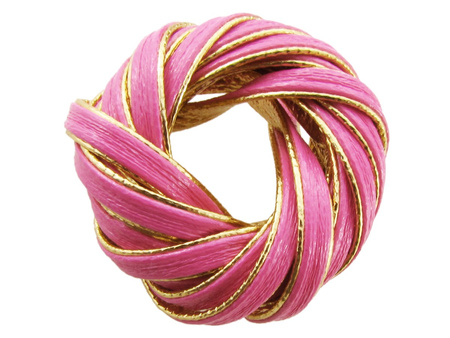 Rzemień dwustronny, płaski / różowo-złoty / neonowy / 4x1mm / 1m