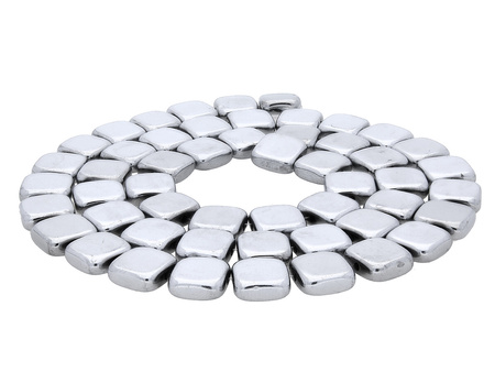Hematyt / kwadrat owalny / 3x3x1mm / Silver / 140szt