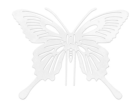 Motyl / zawieszka filigranowa / stal nierdzewna / 38x45x0.3mm / srebrny / 1szt