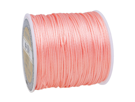 Sznurek satynowy / 1.5mm / łososiowy / 70m