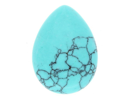 Howlit / kaboszon / kropla / 14x10x5mm / turkusowy / 1szt