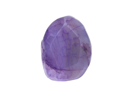 Agat / kropla nieregularna / fasetowana / 23x15x10mm / fioletowy / 1szt