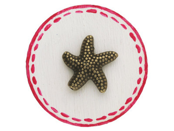 Rozgwiazda / przekładka / 13x14mm / antyczny brązowy / metal / 1szt