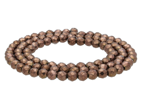 Hematyt / kula fasetowana / 4mm / Bronze / 100szt