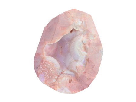 Agat druzy / plaster nieregularny / 57x53x9mm / jasny różowy / 1szt