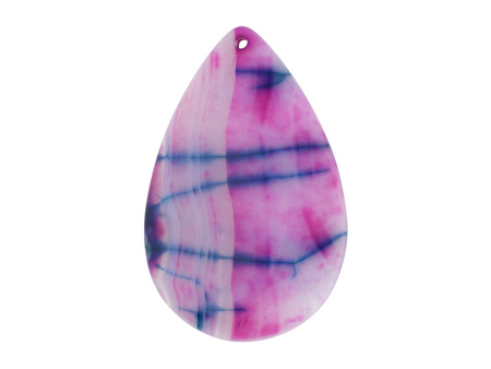 Agat / zawieszka / kropla / 54x35x6mm / fioletowy / 1szt