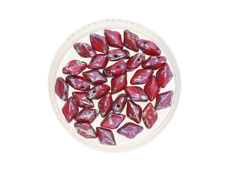 GEMDUO™ / 8x5mm / Opaque Rembrandt / Red / 5g / ~35szt