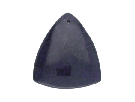 Agat / zawieszka / trójkąt / 48x42x7.5mm / ciemny fioletowy / 1szt