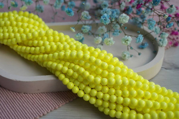 Milly™ / kula / 6mm / żółty / 70szt