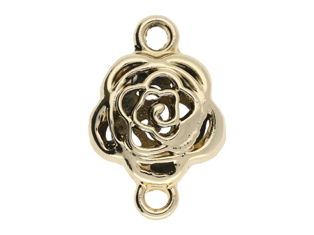 Kwiat ażurowy / łącznik / 23x15x6.5mm / KC Gold / 1szt