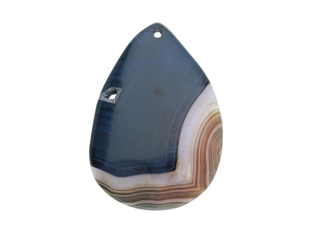 Agat / zawieszka / kropla / 47x33x5mm / multikolor / 1szt