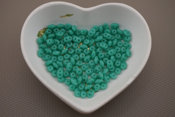 SuperDuo™ / 2.5x5mm / Opaque Turquoise / 10g