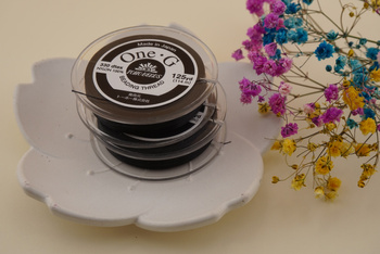 One-G™ / nić nylonowa do koralików / black / 114m