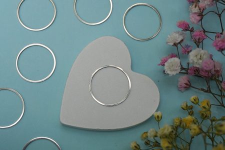 Kółko / łącznik / stal chirurgiczna / 20mm / srebrny / 2szt