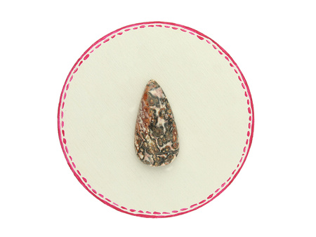 Jaspis leopard / kaboszon / klasa AAA / 33x17x6mm / 1szt